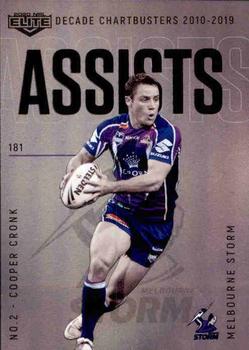 2020 NRL Elite - Decade Chartbusters #DC08 Cooper Cronk Front